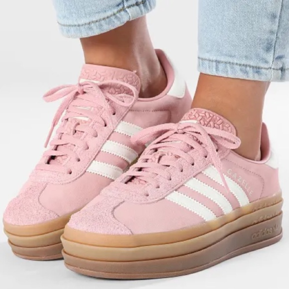 adidas Gazelle Bold Pink and White Sneakers 6.5 brand New in box